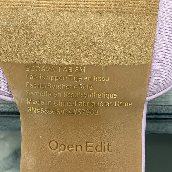 NEW Open Edit Women’s Cava Adjustable Slide Sandals Purple Size 8M - Picture 5 of 10